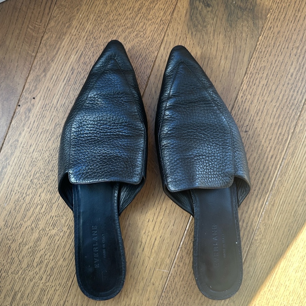 Everlane The Boss Leather Pointed Toe Mules 9.5